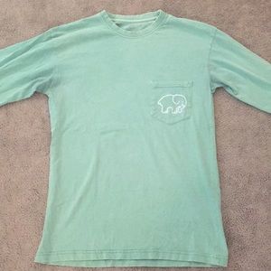 Ivory Ella Teal Geometric Orange Long Sleeve Tee